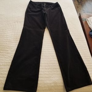 Christopher Blue, dark brown narrow cord, sz 14, boot cut pants